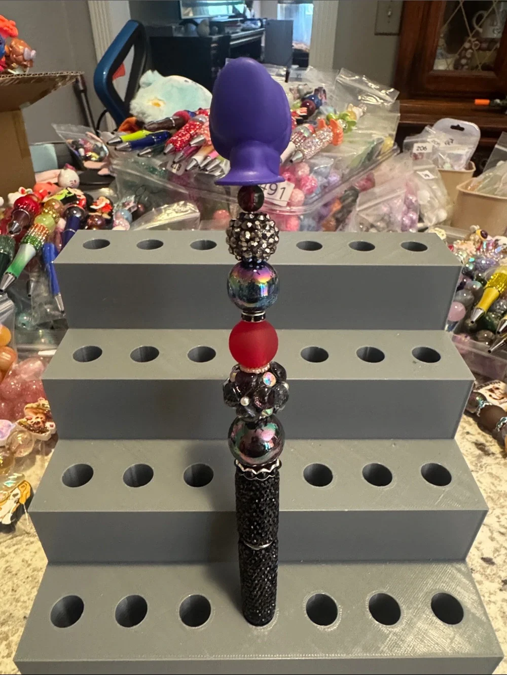 NWOT Disney Doorables Old Hag Beaded Pen Handmade by Me